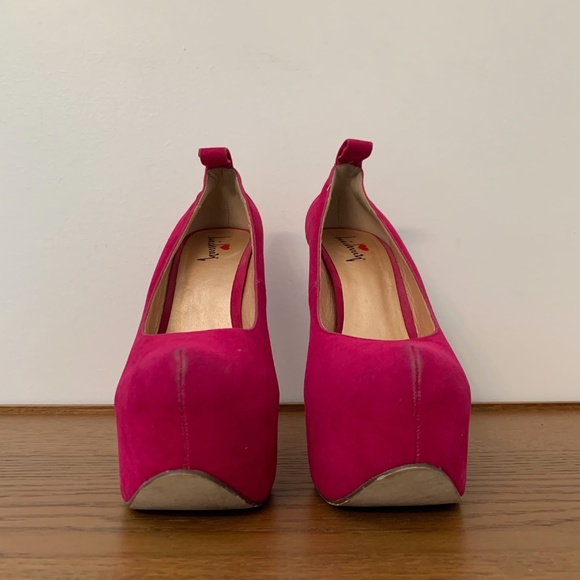 Luichiny Hot PINK HIGH HEEL Platform Shoe Sz 8 - Picture 8 of 9